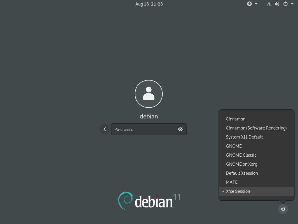 debian install xfce desktop